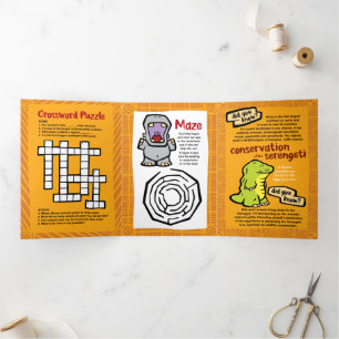 Triplicação do Cartão de Saudação Zebra Quebra-cab