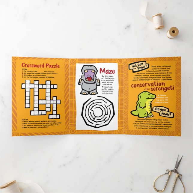 Triplicação do Cartão de Saudação Zebra Quebra-cab (Dentro)