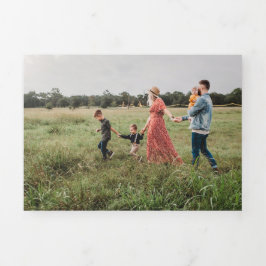 Triplo 4 Cartão de Natal Monograma de Aquarela