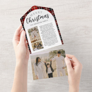 Triplo Cartões de foto de Natal da Família da Xadr