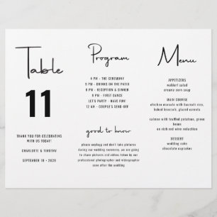 Triplo do Programa de Menu de Casamento de Script 