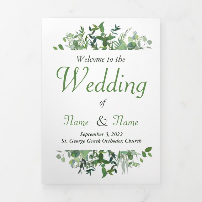 Triplo Programa de Casamento Ortodoxo Grego (Cobrir)