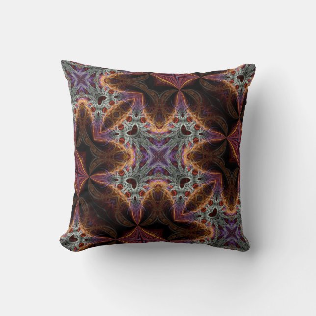 Trippy Almofada Decorativa de Fractais Laranja Rox (Frente)