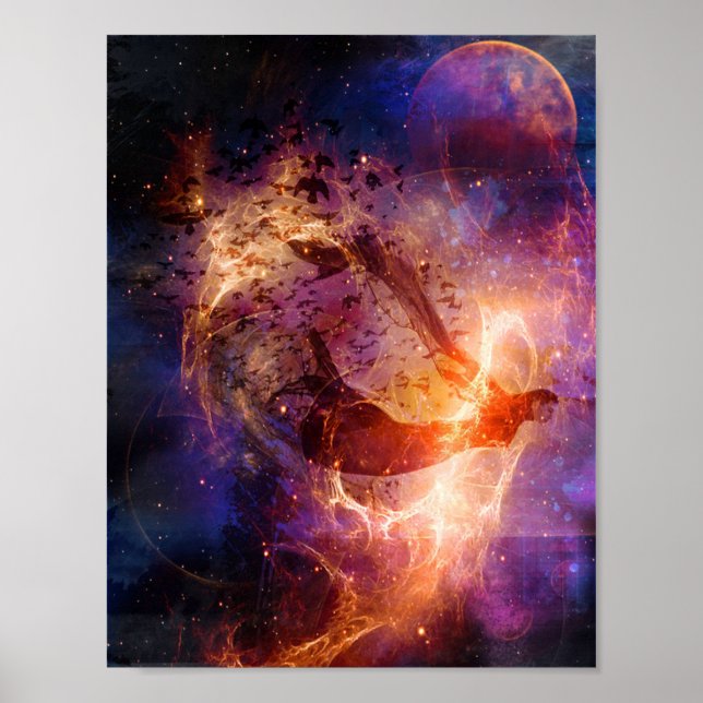 Trippy Birds Impressão (Frente)