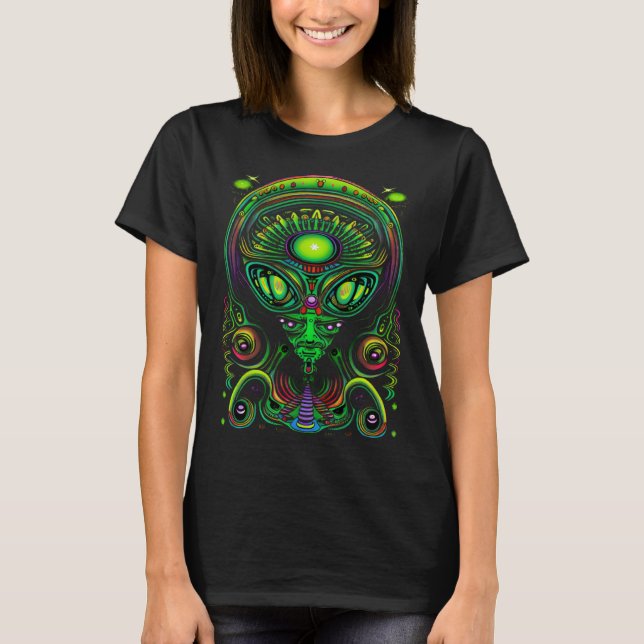 Trippy Rave Alien Tank Top UFO (Frente)