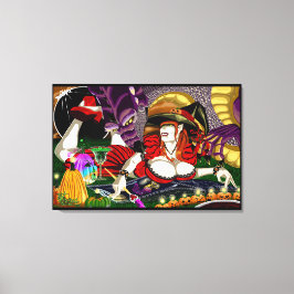 Trippy Witch Stretch Canvas Art Impressões