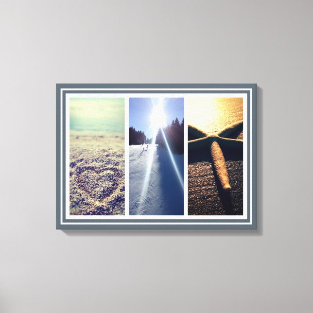Triptych 3 foto canvas wall art modelo (Frente)