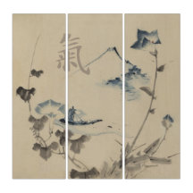 Triptych japonês do século XVIII da arte da parede