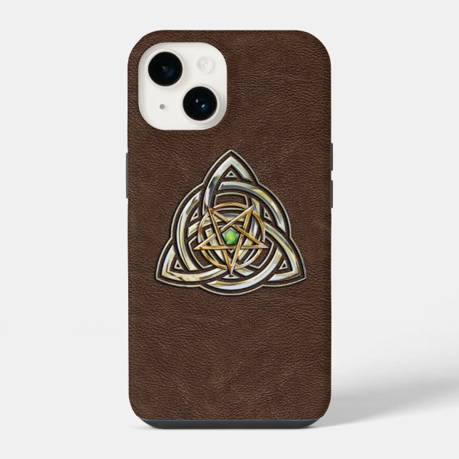 Triquetra Pentagrama em Marrom (Verso)