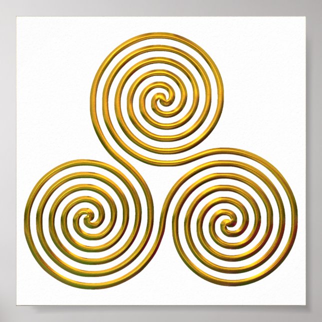 Triskele-gold Poster (Frente)