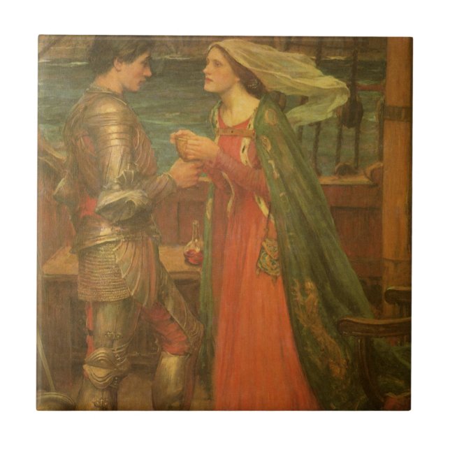 Tristan e Isolde por John William Waterhouse (Frente)