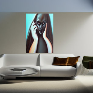 Tristeza AI Art Poster