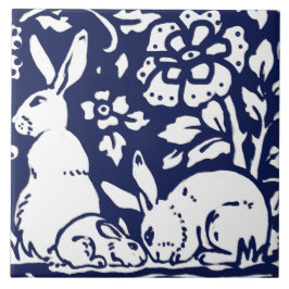 Trivet Animal de Lebre marinho Azul-Branca
