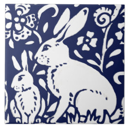 Trivet Animal de Lebre marinho Azul-Branca