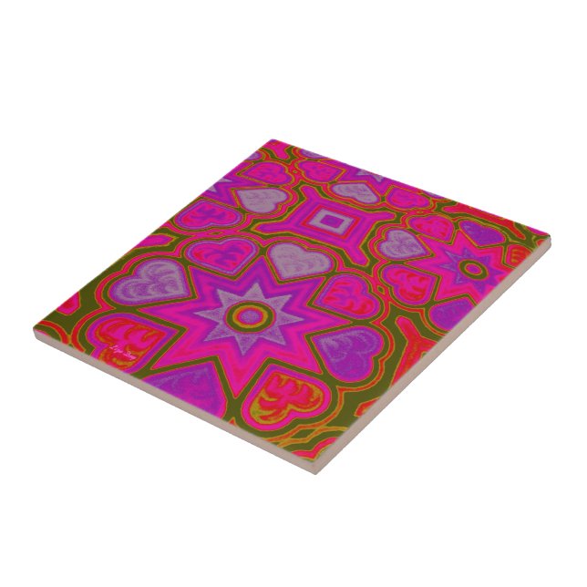 Trivet/Azulejo 'Cheio do Amor' (Lateral)