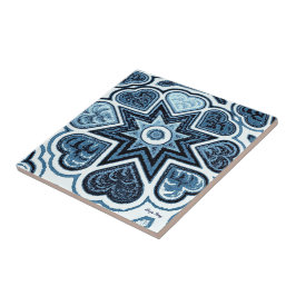 Trivet/Azulejo de Coração Azul Delft