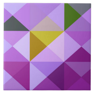 Trivet Azulejo dos Tons Puros de Lavanda Inclinaç