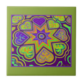 Trivet/Azulejo 'Paixão Roxo'