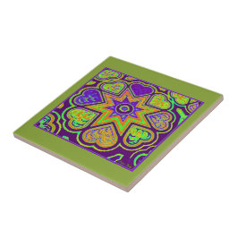 Trivet/Azulejo 'Paixão Roxo'