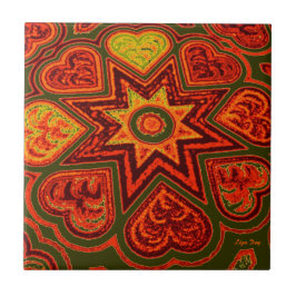 Trivet/Azulejo 'Starburst of Love'