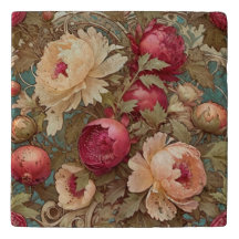 Trivet Clássico de Decoração da Fruta Floral