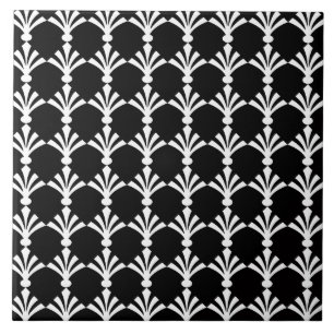 Trivet de Arte Moderna Preta e Branca