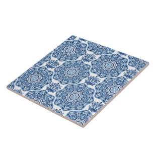 Trivet do Azulejo Impressão azul