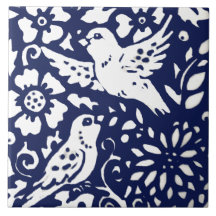Trivet marinho Blue Bird Floral Woodland Animal
