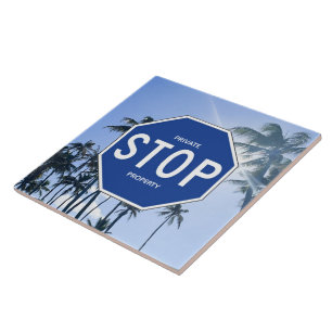 Trivet - Sinal de Parada Azul