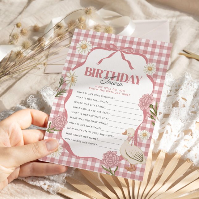 Trivia de primeiro aniversario rosa Bobo Gente (Criador carregado)