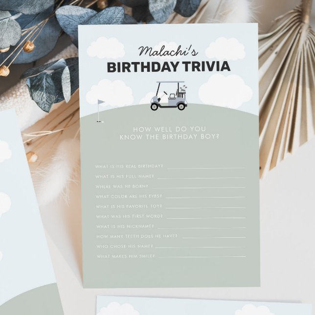 Trivia do primeiro aniversario de Golfe Buraco-em- (Criador carregado)
