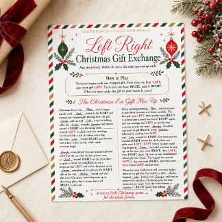 Troca de Presentes de Natal Esquerda Direita Jogo