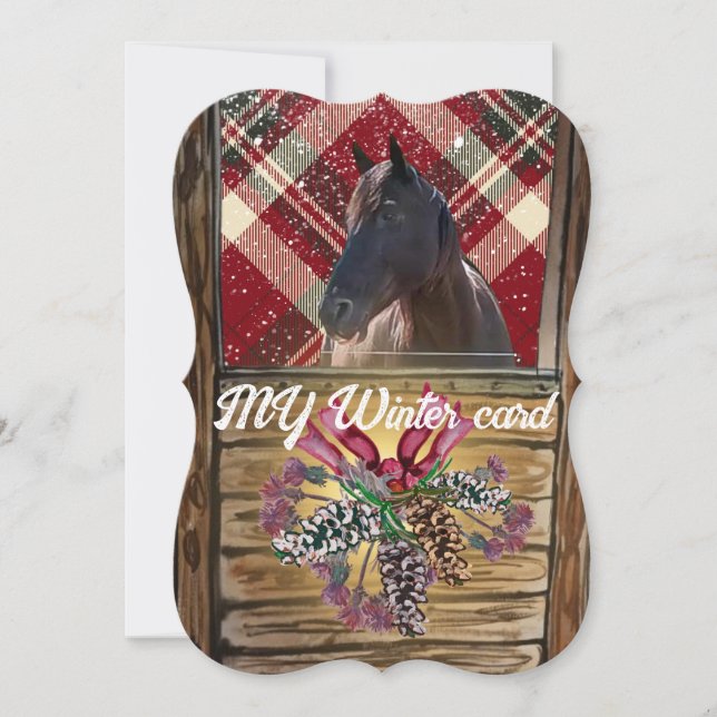 trocar imagem com cartão de férias de cavalo de sa (Frente)