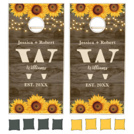 Troço Rustic Sunflower Barn Wood Casamento Cornhol