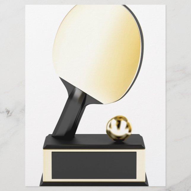 troféu de tênis de mesa Dourada (Frente)