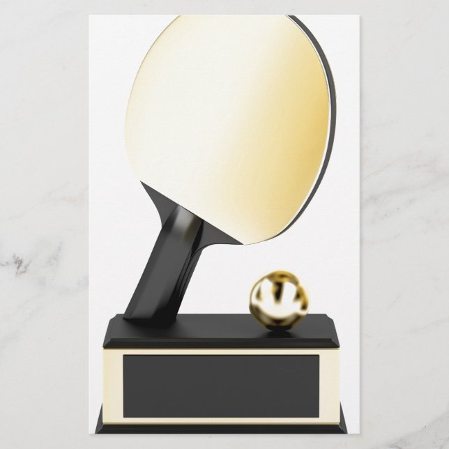 troféu de tênis de mesa Dourada (Frente)