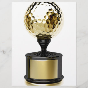 Troféu Dourado com bola de golfe