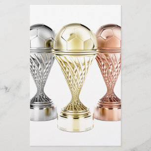 Troféus de futebol em branco