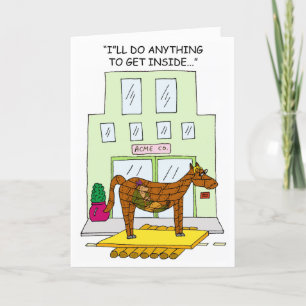 Troia de Cartão de Saudação de Chamada Fria do Ven