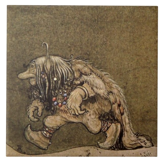 "Troll da Fazenda" pelo artista sueco John Bauer (Frente)