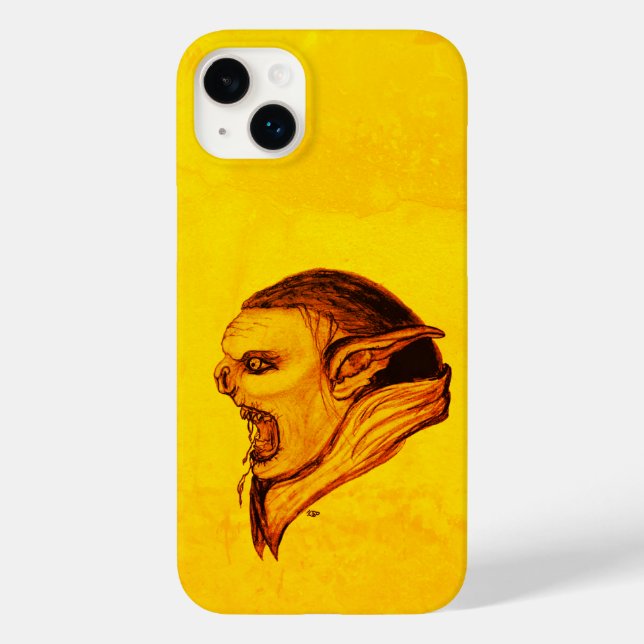 Troll em preto e amarelo Design (Verso)