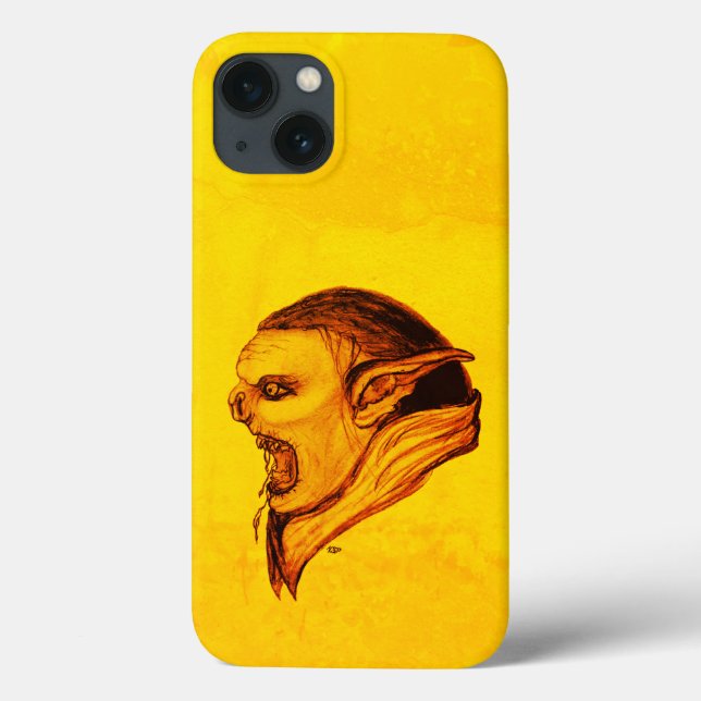 Troll em preto e amarelo Design (Verso)