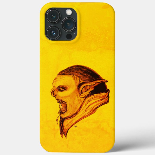 Troll em preto e amarelo Design (Verso)