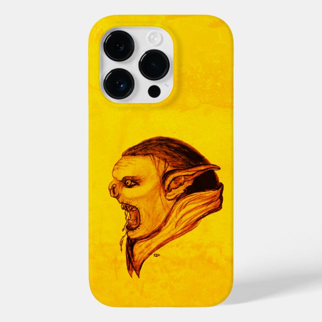 Troll em preto e amarelo Design (Verso)