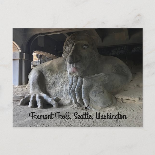 Troll Seattle Fremont nº 1 Cartão postal (Frente)