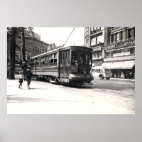 Trolley em Wilkes-Barre Poster