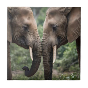 "Tromba a Tromba: Um Gentil Abraço de Elefante"