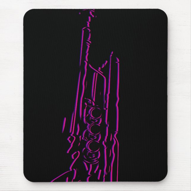 Trombeta abstrata Mousepad do jazz (Frente)