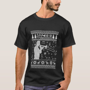 Trombone Feia de Natal Camisa Engraçada Banda