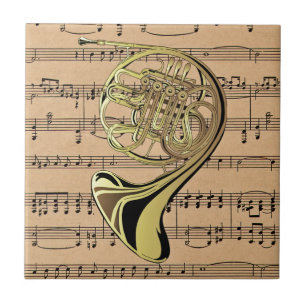 Trompa ~ Com Fundo de Partitura